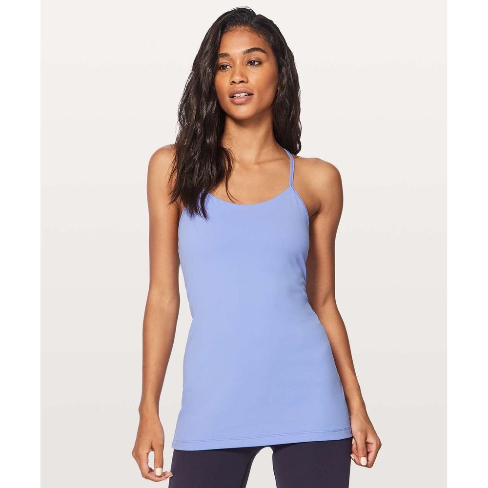 Lululemon Power Pose Tank Hydrangea Blue Yoga Top Size 12
